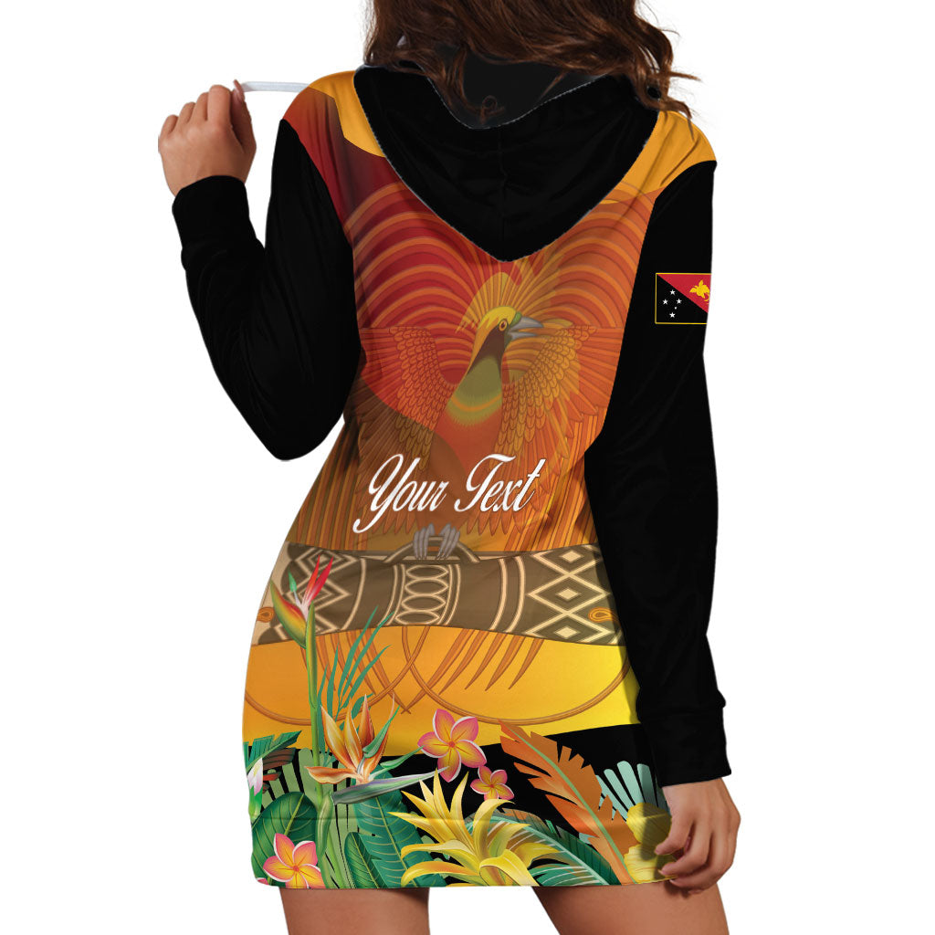 Personalised Papua New Guinea Independence Day Hoodie Dress One People One Nation One Country