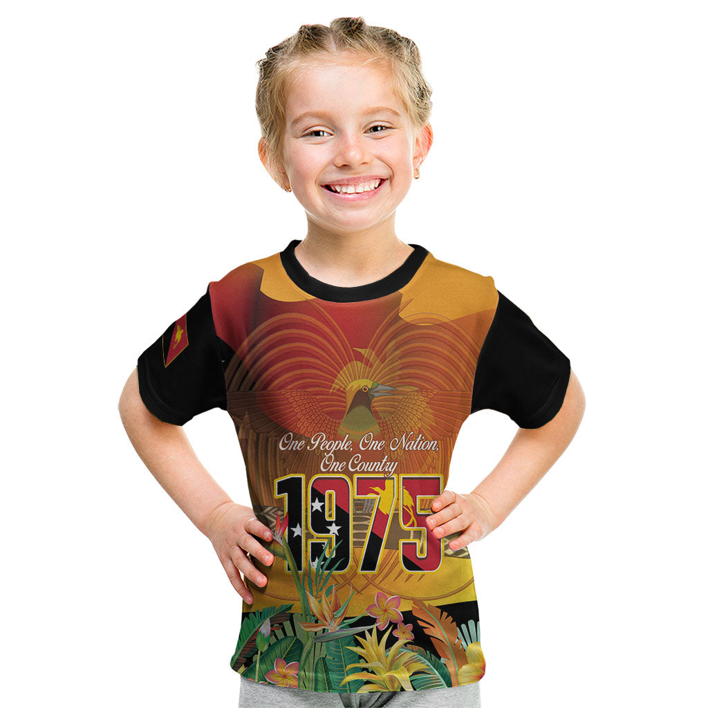 Personalised Papua New Guinea Independence Day Kid T Shirt One People One Nation One Country
