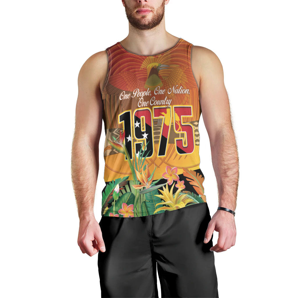 Personalised Papua New Guinea Independence Day Men Tank Top One People One Nation One Country