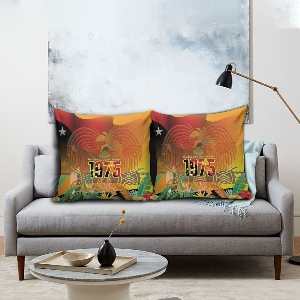 Papua New Guinea Independence Day Pillow Cover One People One Nation One Country