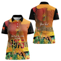 Personalised Papua New Guinea Independence Day Women Polo Shirt One People One Nation One Country