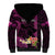 Hawaii Sherpa Hoodie Pray For Maui Hawaiian Plumeria Be Strong Pink Verison LT14 - Polynesian Pride
