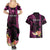 Personalised Hawaii Couples Matching Summer Maxi Dress and Hawaiian Shirt Pray For Maui Hawaiian Plumeria Be Strong Pink Verison LT14 - Polynesian Pride