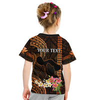 Personalised Hawaii Kid T Shirt Pray For Maui Hawaiian Plumeria Be Strong Gold Verison LT14 - Polynesian Pride