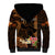 Personalised Hawaii Sherpa Hoodie Pray For Maui Hawaiian Plumeria Be Strong Gold Verison LT14 - Polynesian Pride