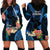 Hawaii Hoodie Dress Pray For Maui Hawaiian Plumeria Be Strong Blue Verison LT14 - Polynesian Pride