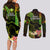 Hawaii Couples Matching Long Sleeve Bodycon Dress and Long Sleeve Button Shirts Pray For Maui Hawaiian Plumeria Be Strong Reggae Verison LT14 - Polynesian Pride