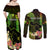 Personalised Hawaii Couples Matching Off Shoulder Maxi Dress and Long Sleeve Button Shirts Pray For Maui Hawaiian Plumeria Be Strong Reggae Verison LT14 - Polynesian Pride