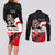 Personalised Te Reo Maori New Zealand Couples Matching Long Sleeve Bodycon Dress and Long Sleeve Button Shirts Kia Haka Maori Fern With Tino Rangatiratanga LT14 - Polynesian Pride