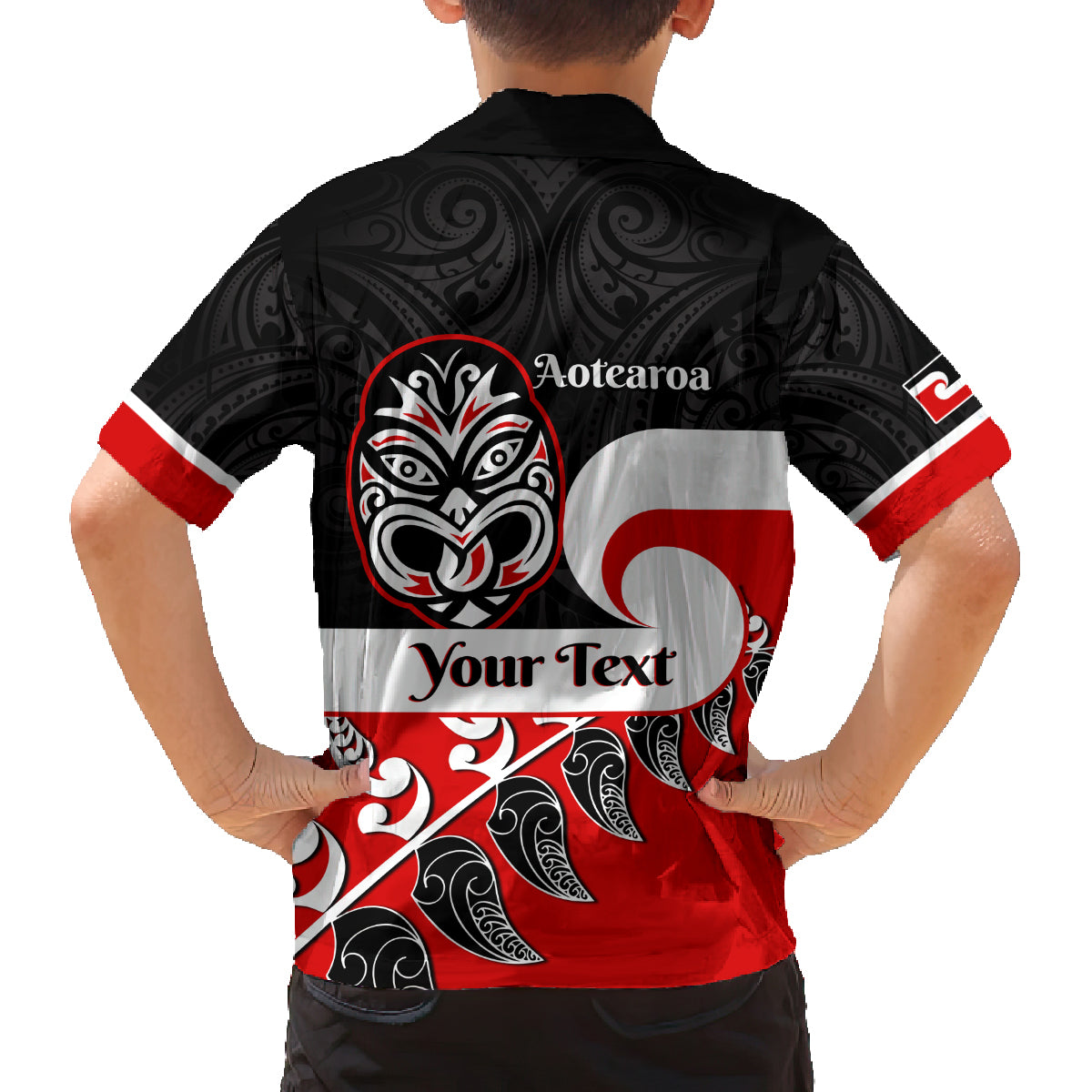 Personalised Te Reo Maori New Zealand Family Matching Tank Maxi Dress and Hawaiian Shirt Kia Haka Maori Fern With Tino Rangatiratanga LT14 - Polynesian Pride