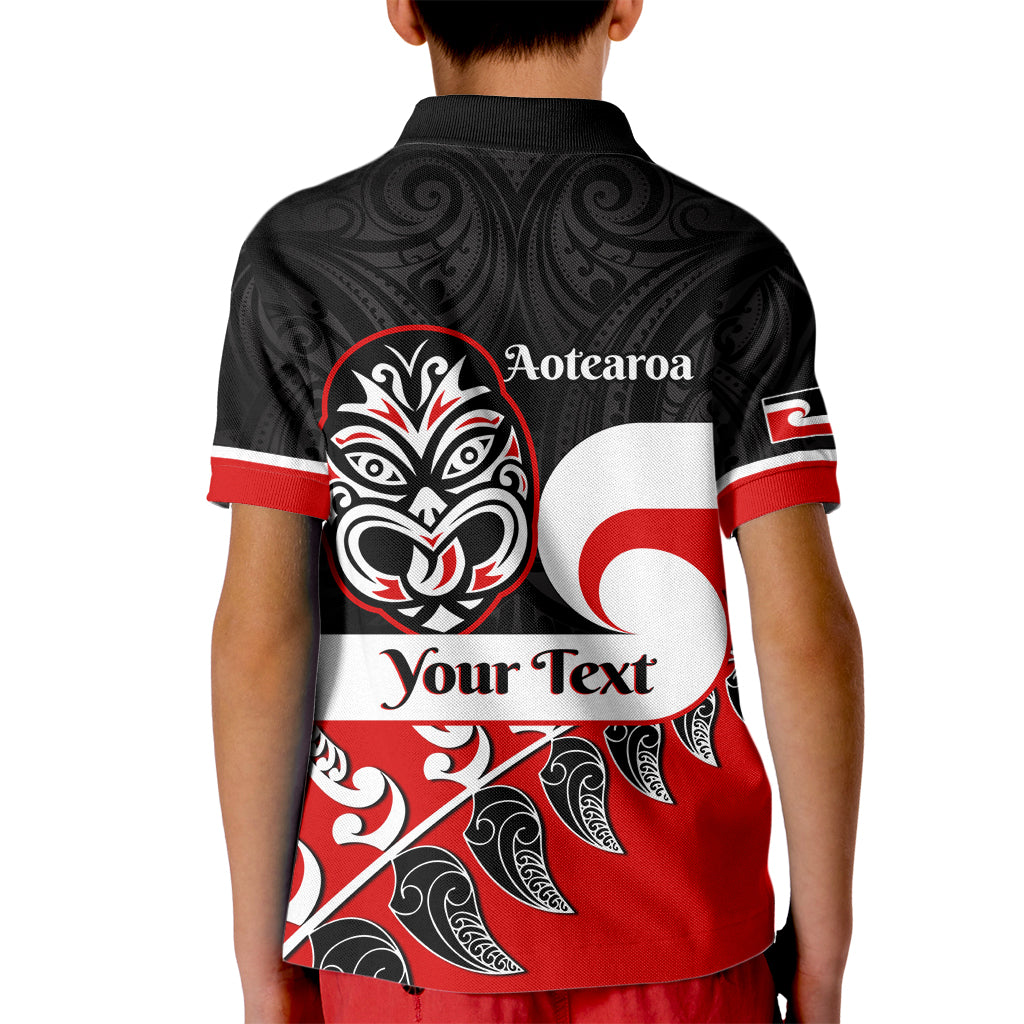 Personalised Te Reo Maori New Zealand Kid Polo Shirt Kia Haka Maori Fern With Tino Rangatiratanga LT14 - Polynesian Pride