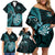 new-zealand-darts-family-matching-off-shoulder-short-dress-and-hawaiian-shirt-happiness-is-a-tight-threesome-maori-turquoise