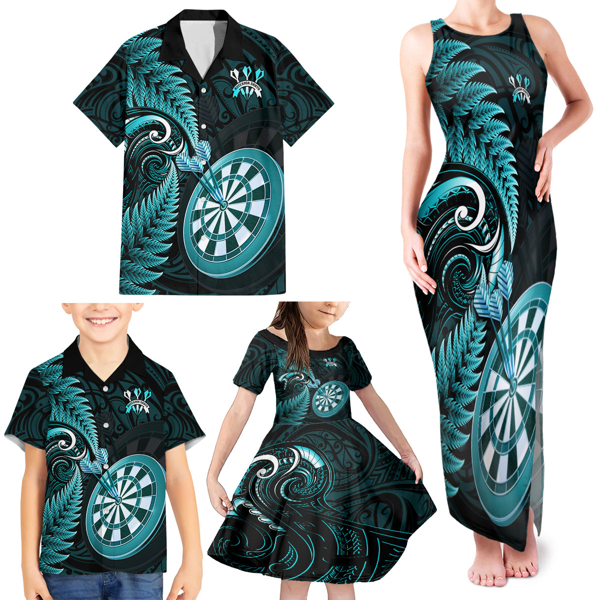 new-zealand-darts-family-matching-tank-maxi-dress-and-hawaiian-shirt-happiness-is-a-tight-threesome-maori-turquoise