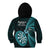 New Zealand Darts Kid Hoodie Happiness Is A Tight Threesome Maori Turquoise LT14 - Polynesian Pride