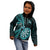 New Zealand Darts Kid Hoodie Happiness Is A Tight Threesome Maori Turquoise LT14 - Polynesian Pride