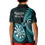 New Zealand Darts Kid Polo Shirt Happiness Is A Tight Threesome Maori Turquoise LT14 - Polynesian Pride