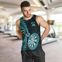 New Zealand Darts Men Tank Top Happiness Is A Tight Threesome Maori Turquoise LT14 - Polynesian Pride