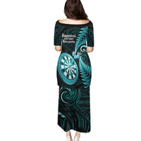 New Zealand Darts Puletasi Happiness Is A Tight Threesome Maori Turquoise LT14 - Polynesian Pride