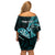 personalised-new-zealand-darts-family-matching-off-shoulder-short-dress-and-hawaiian-shirt-happiness-is-a-tight-threesome-maori-turquoise