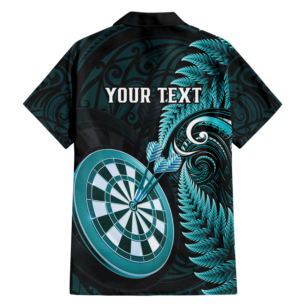Personalised New Zealand Darts Kid Hawaiian Shirt Happiness Is A Tight Threesome Maori Turquoise LT14 - Polynesian Pride