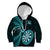 Personalised New Zealand Darts Kid Hoodie Happiness Is A Tight Threesome Maori Turquoise LT14 Hoodie Turquoise - Polynesian Pride