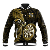 New Zealand Darts Baseball Jacket Happiness Is A Tight Threesome Maori Gold LT14 Unisex Gold - Polynesian Pride