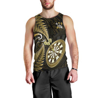 New Zealand Darts Men Tank Top Happiness Is A Tight Threesome Maori Gold LT14 - Polynesian Pride