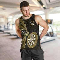 New Zealand Darts Men Tank Top Happiness Is A Tight Threesome Maori Gold LT14 - Polynesian Pride