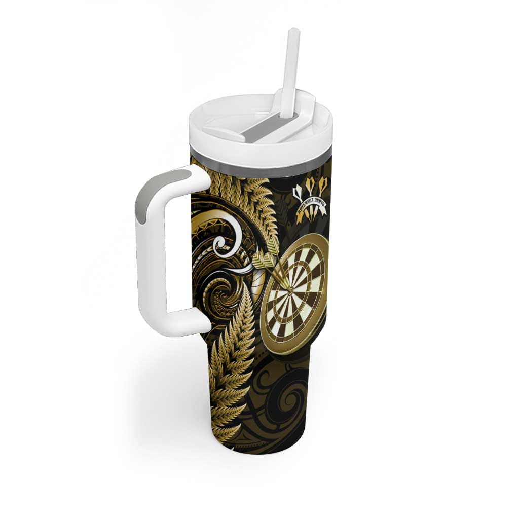 New Zealand Darts Tumbler With Handle Happiness Is A Tight Threesome Maori Gold LT14 - Polynesian Pride