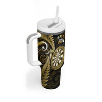 New Zealand Darts Tumbler With Handle Happiness Is A Tight Threesome Maori Gold LT14 - Polynesian Pride
