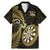 Personalised New Zealand Darts Family Matching Mermaid Dress and Hawaiian Shirt Happiness Is A Tight Threesome Maori Gold LT14 Dad's Shirt - Short Sleeve Gold - Polynesian Pride