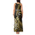 Personalised New Zealand Darts Tank Maxi Dress Happiness Is A Tight Threesome Maori Gold LT14 - Polynesian Pride