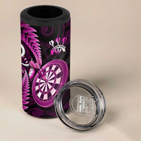 New Zealand Darts 4 in 1 Can Cooler Tumbler Happiness Is A Tight Threesome Maori Pink
