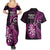 New Zealand Darts Couples Matching Summer Maxi Dress and Hawaiian Shirt Happiness Is A Tight Threesome Maori Pink LT14 - Polynesian Pride