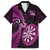 New Zealand Darts Family Matching Long Sleeve Bodycon Dress and Hawaiian Shirt Happiness Is A Tight Threesome Maori Pink LT14 Dad's Shirt - Short Sleeve Pink - Polynesian Pride