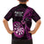 New Zealand Darts Family Matching Off Shoulder Short Dress and Hawaiian Shirt Happiness Is A Tight Threesome Maori Pink LT14 - Polynesian Pride