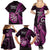 New Zealand Darts Family Matching Summer Maxi Dress and Hawaiian Shirt Happiness Is A Tight Threesome Maori Pink LT14 - Polynesian Pride