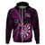 New Zealand Darts Hoodie Happiness Is A Tight Threesome Maori Pink LT14 - Polynesian Pride