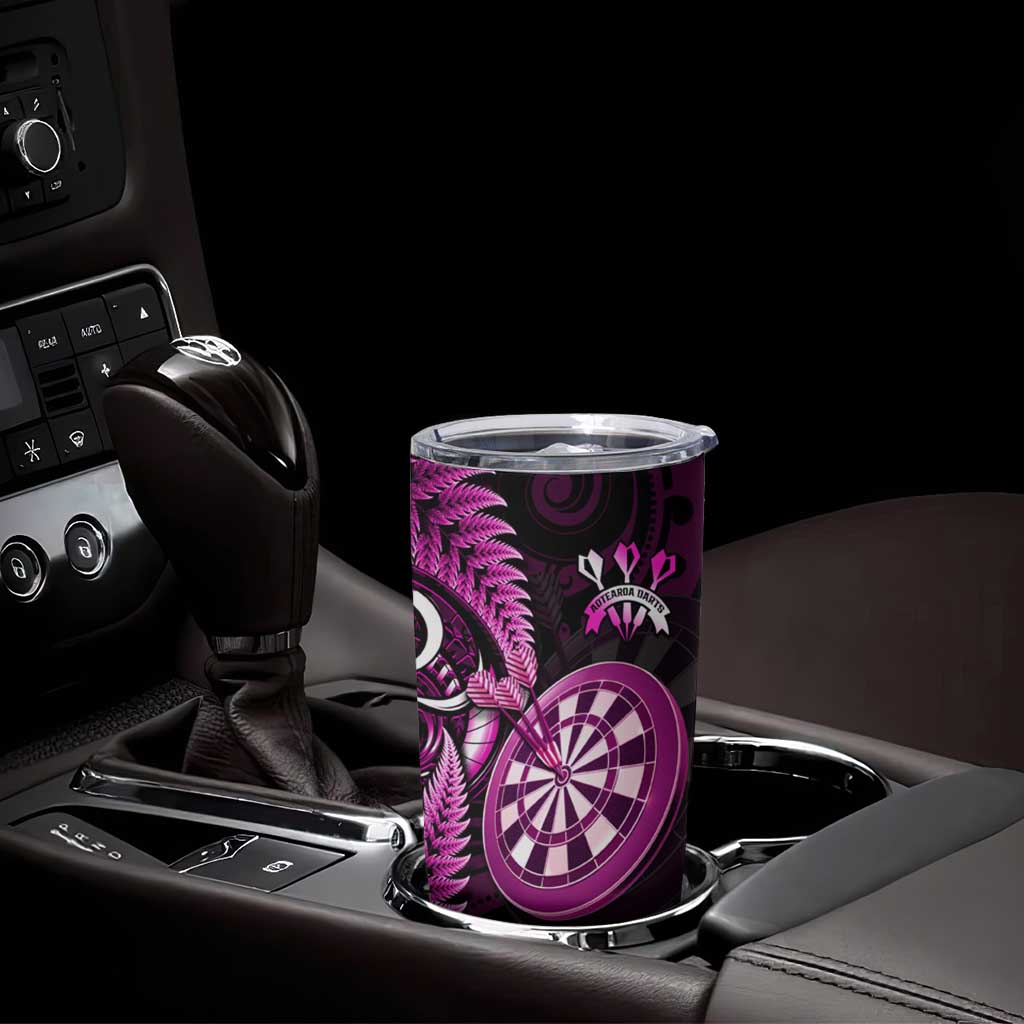 New Zealand Darts Tumbler Cup Happiness Is A Tight Threesome Maori Pink LT14 - Polynesian Pride