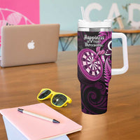 New Zealand Darts Tumbler With Handle Happiness Is A Tight Threesome Maori Pink LT14 - Polynesian Pride