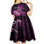 Personalised New Zealand Darts Kid Short Sleeve Dress Happiness Is A Tight Threesome Maori Pink LT14 - Polynesian Pride