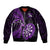 New Zealand Darts Bomber Jacket Happiness Is A Tight Threesome Maori Purple LT14 Unisex Purple - Polynesian Pride