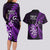 New Zealand Darts Couples Matching Long Sleeve Bodycon Dress and Hawaiian Shirt Happiness Is A Tight Threesome Maori Purple LT14 - Polynesian Pride