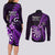 New Zealand Darts Couples Matching Long Sleeve Bodycon Dress and Long Sleeve Button Shirts Happiness Is A Tight Threesome Maori Purple LT14 - Polynesian Pride