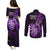 New Zealand Darts Couples Matching Puletasi Dress and Long Sleeve Button Shirts Happiness Is A Tight Threesome Maori Purple LT14 - Polynesian Pride