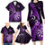 New Zealand Darts Family Matching Long Sleeve Bodycon Dress and Hawaiian Shirt Happiness Is A Tight Threesome Maori Purple LT14 - Polynesian Pride