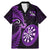 New Zealand Darts Family Matching Mermaid Dress and Hawaiian Shirt Happiness Is A Tight Threesome Maori Purple LT14 Dad's Shirt - Short Sleeve Purple - Polynesian Pride