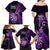 New Zealand Darts Family Matching Off Shoulder Maxi Dress and Hawaiian Shirt Happiness Is A Tight Threesome Maori Purple LT14 - Polynesian Pride