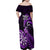 New Zealand Darts Family Matching Off Shoulder Maxi Dress and Hawaiian Shirt Happiness Is A Tight Threesome Maori Purple LT14 - Polynesian Pride