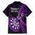 New Zealand Darts Family Matching Off Shoulder Short Dress and Hawaiian Shirt Happiness Is A Tight Threesome Maori Purple LT14 - Polynesian Pride